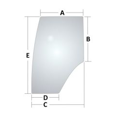 Cab, Glass, Door, LH To Fit Miscellaneous® – New (Aftermarket)